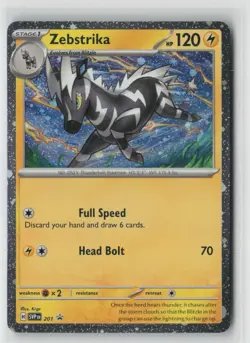 Pokemon Zebstrika #201 SV: Scarlet & Violet Promo Cards Near Mint or Better - Image 1