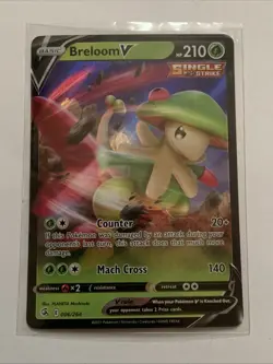 Breloom V - 006/264 - Pokemon Fusion Strike Sword & Shield Ultra Rare Card NM - Image 1