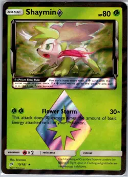 Shaymin Prism Star 10/181 SM - Team Up - Pokemon Card - NM - Image 1