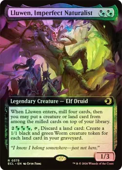 Lluwen, Imperfect Naturalist Foil Extended Art Lorwyn Eclipsed NM MTG - Image 1