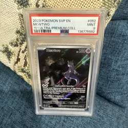 2023 Pokemon SVP EN #52 Mewtwo Black Star Promo Ultra Premium collection PSA 9 - Image 1