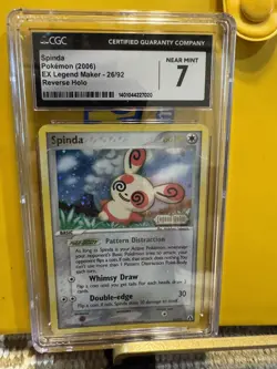 Spinda 26/92 Reverse Holo Stamped CGC 7 English Pokemon EX Legend Maker 2006 - Image 1