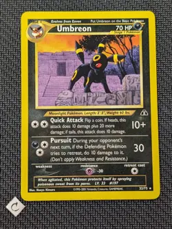 Umbreon 32/75 - Neo Discovery Unlimited Rare Pokemon TCG NM - Image 1
