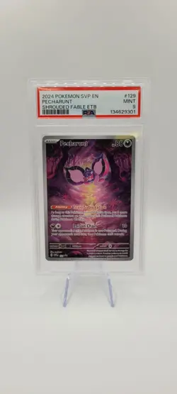 Pokemon TCG: Pecharunt SVP129 Black Star Promo - Shrouded Fable ETB - PSA9 - Image 1