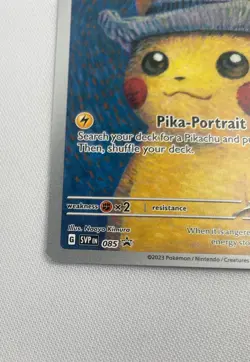 2023 Pokemon SVP Black Star Promo #085 Van Gogh Pikachu with Grey Felt Hat - Image 3