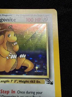 Pokemon Dragonite Fossil Holo Rare 4/62 100 HP Wizards of the Coast Near Mint - Image 4
