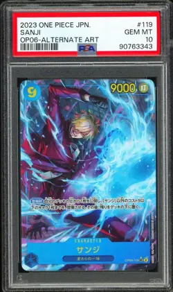 PSA 10 - 2023 ONE PIECE JAPANESE WINGS OF THE CAPTAIN 119 SANJI ALTERNATE ART - Image 1