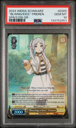 Weiss Schwarz Frieren: Beyond Journey'S End #E005 Blowng Kiss Frieren PSA10 - Image 1