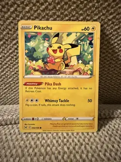 Pokemon Pikachu Card 052/196 Lost Origin - Image 1