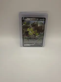 Galarian Stunfisk V 128/189 - Darkness Ablaze Pokemon Card - Image 1