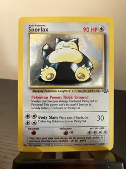 Pokemon TCG Snorlax 11/64 Jungle Holo Unlimited Rare Card 2000 - Image 1