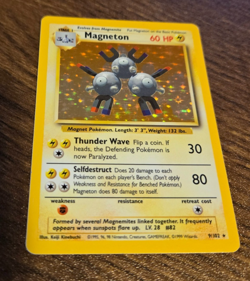 Magneton 9/102 Holo Rare Unlimited WOTC Base Set Pokemon Card LP MP - Image 5