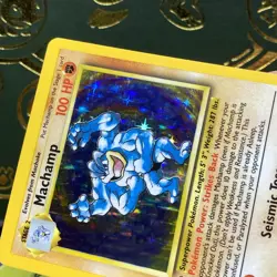 1999 Pokemon TCG Base Set Machamp Holo 1st Edition 8/102 LP - Image 3