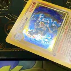 1999 Pokemon TCG Base Set Machamp Holo 1st Edition 8/102 LP - Image 5