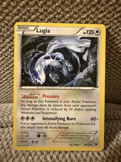 Lugia 78/124 XY Fates Collide Non Holo Rare Legendary Pokemon TCG 2016 - Image 1