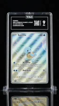 2023 Pokemon SV 151 MEW EN Squirtle Illustration Rare #170/165 TAG 9 - Image 1