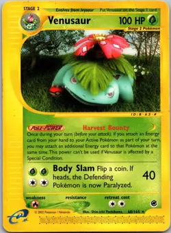 Venusaur (68) #068/165 Non-Holo Rare Expedition E Reader Pokemon HP - Image 1
