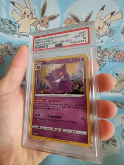 Pokemon Gengar Champion's Path Special Pin Coll. Holo Promo SWSH052 PSA 10 - Image 3