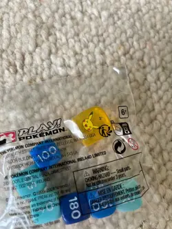 Play Pokemon Dice Pikachu Heads Tails & Damage Counters New Sealed TCG - Image 4