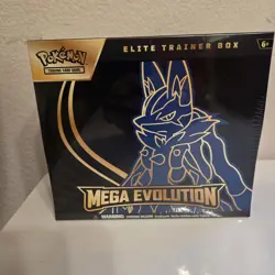 Pokemon TCG Mega Evolution Elite Trainer Box ETB Lucario FACTORY SEALED - Image 1