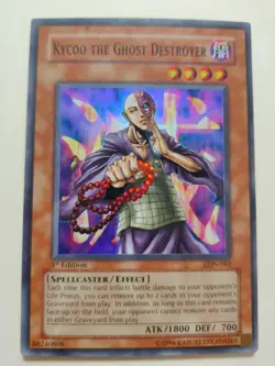 Yugioh! Kycoo The Ghost Destroyer LON-062 1st Edition Super Rare LP - Image 1