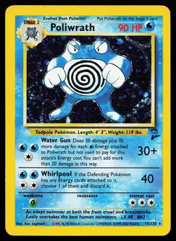 Poliwrath 15/130 Holo Rare Base Set 2 Pokemon Card - Image 1