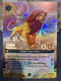 Disney Lorcana 💫 Simba Pride Protector Foil Card Challenge Promo Prize Top 64 - Image 1