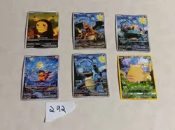 6 Pokemon x Van Gogh Black Star Promo ACG Art Card - READ DESCRIPTION - Image 1