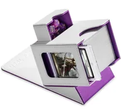 Mage Tech White/Purple Card Deck Box for MTG Commander - Image 1