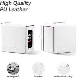 Mage Tech White/Purple Card Deck Box for MTG Commander - Image 3