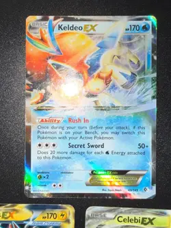 EX Lot Bundle Bulk Set 3x Ultra Rare BW Holo Keldeo Sheen Celebi Pokemon Card - Image 3