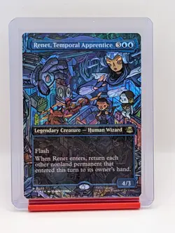 Renet, Temporal Apprentice [Borderless Foil] #202 Magic TMNT - Image 1