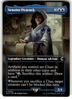 Senator Peacock (Borderless) Ravnica: Clue Edition Regular MTG NM - Image 1