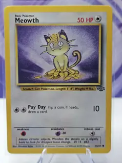 Pokemon TCG Meowth 56/64 Jungle NM - Image 1