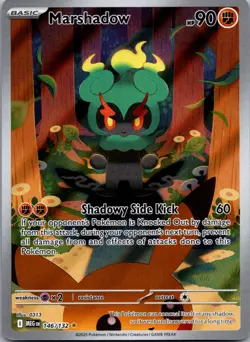Marshadow 146/132 Mega Evolution Illustration Rare Pokemon TCG Card NM - Image 1