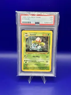 Pokemon TCG Base Set Ivysaur #30 PSA 5 Uncommon 60 HP Stage 1 English 1999 - Image 1