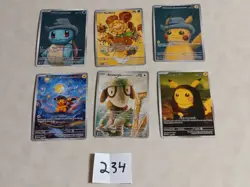 6 Pokemon x Van Gogh Black Star Promo ACG Art Card - read description - Image 1