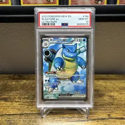 Pokemon Blastoise ex 184/165 Sv: Scarlet & Violet 151 Ultra Rare Holo PSA 10 - Image 1