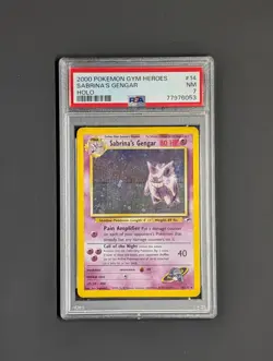 2000 POKEMON GYM HEROES SABRINA S GENGAR HOLO PSA 7 NM #14/32 - Image 1