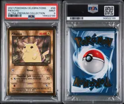 2021 Gold Metal Pikachu Pokemon Celebrations Ultra Premium Collection UPC PSA 9 - Image 3