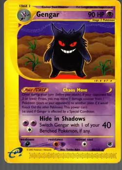 2002 Pokemon Expedition Set Gengar #48/165-DAMAGED - Image 1