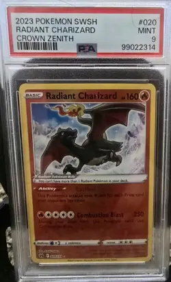 2023 Pokemon SWSH Crown Zenith #20 Radiant Charizard PSA 9 - Image 1