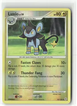 Pokemon Luxio 52/130 Reverse Holo Diamond and Pearl Uncommon - Image 1