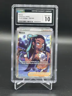 2020 Nessa 183/185 CGC 10 Gem Mint Pokemon TCG Vivid Voltage - Image 1