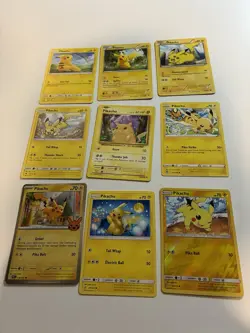 Pokemon TCG Card Pikachu Cards Lot (9) Assorted Vintage and XY - Image 1