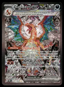 Pokemon Cards Charizard ex 223/197 Obsidian Flames Special Illustration Rare NM - Image 1