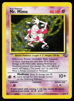 Mr. Mime 6/64 Holo Rare Jungle Pokemon Card - Image 1