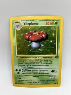 Pokemon TCG Vileplume 15/64 Holo Rare Unlimited Card Jungle 1999 - Image 1