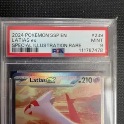 Pokemon TCG Latias EX Surging Sparks Special Illustration Rare Card PSA9 239/191 - Image 2