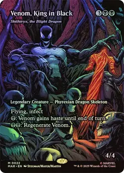 Venom, King in Black *Foil Borderless* - MAR - NM - Magic The Gathering - MTG - Image 1